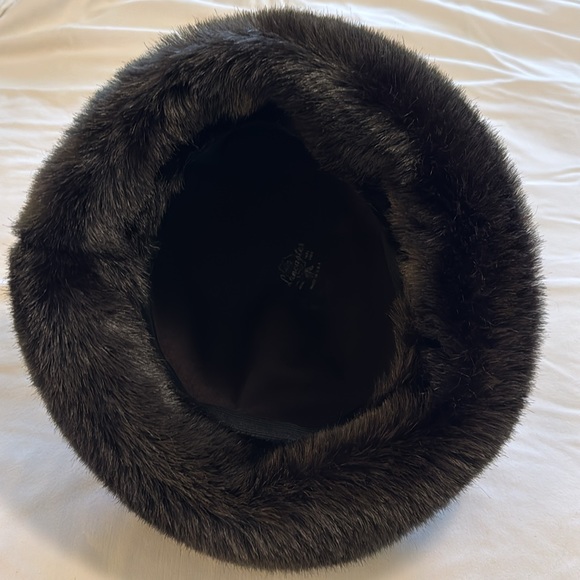 Vintage Lancaster  100% wool hat Brown with faux fur rim - Picture 4 of 5